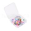50Pcs 10 Colors Synthetic Moonstone Beads Strands G-YW0001-08-4