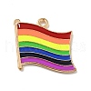 Rainbow Color Alloy Enamel Pendants ENAM-G208-16KCG-1