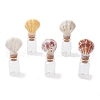 Natural Scallop Shell Beads with Glass Jar Glass Bottles PALLOY-JF03748-2