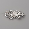 Zinc Alloy Crystal Rhinestone Snap Lock Clasps FIND-WH0008-19S-1