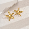 Stylish Stainless Steel Starfish Stud Earrings ZQ5890-5