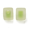 Frosted Acrylic European Beads OACR-G012-14G-2