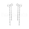 Bowknot 925 Sterling Silver Tassel Stud Earrings FS-WGF533A-01-5