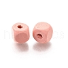 Spray Painted Wooden Beads WOOD-P021-01B-25-2