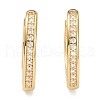 Brass Micro Pave Clear Cubic Zirconia Huggie Hoop Earrings EJEW-A058-26-2