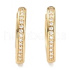 Brass Micro Pave Clear Cubic Zirconia Huggie Hoop Earrings EJEW-A058-26-2