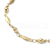 Ion Plating(IP) 304 Stainless Steel Rhombus Link Chain Necklaces for Women NJEW-D052-01G-2