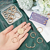 SUNNYCLUE 10 Pairs Brass Huggie Hoop Earrings EJEW-SC0001-59-3