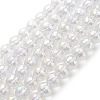 Electroplated Synthetic Quartz Crystal Beads Strands G-Z038-A02-03AB-1-1