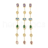 Brass Micro Pave Cubic Zirconia Big Pendants KK-U058-55G-1