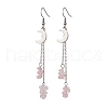 304 Stainless Steel Moon Dangle Earrings EJEW-JE06393-5