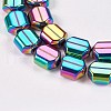 Electroplate Non-magnetic Synthetic Hematite Beads Strands G-P367-J-07-2