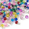 Kissitty 120Pcs 15 Colors Spray Painted Crackle Glass Pendants FIND-KS0001-29-14