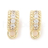 Brass with Cubic Zirconia Tube Bails KK-P271-08G-1