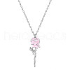 SHEGRACE Rose Rhodium Plated 925 Sterling Silver Pendant Necklaces JN994A-1