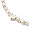 2Pcs 2 Styles Glass Beads Stretch Bracelets Set BJEW-JB11719-4