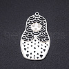 Non-Tarnish 201 Stainless Steel Laser Cut Pendants STAS-S105-T934-1-1