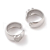Brass Micro Pave Clear Cubic Zirconia Cuff Earrings for Women EJEW-I305-02P-2
