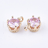 Transparent Glass Charms GLAA-T007-17E-2