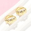 Brass Hoop Earrings EJEW-Z102-24G-3