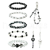 DIY Alloy & Glass & Acrylic Mobile Phone Strap Making Kits DIY-FS0006-65-2