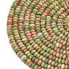 Natural Unakite Beads Strands G-P575-A12-4x2mm-01-3