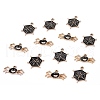 50Pcs 2 Styles Light Gold Plated Alloy Pendants ENAM-LS0001-28LG-5