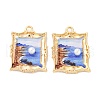 Alloy Enamel Pendants FIND-M060-03G-1
