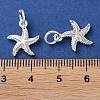 Rack Plating Brass Micro Pave Clear Cubic Zirconia Charms KK-D097-04S-3