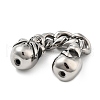 304 Stainless Steel Halloween Skull Chain Connector Charms STAS-V008-18AS-2