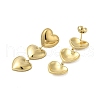 304 Stainless Steel Heart Dangle Stud Earrings for Women EJEW-U020-05G-2