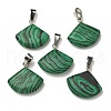 Synthetic Malachite Pendants G-Z067-05P-09-2