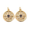 Brass Micro Pave Cubic Zirconia Pendants ZIRC-P092-014G-RS-2