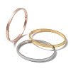 3Pcs 3 Color 304 Stainless Steel Grooved Bangles Set BJEW-F464-07-1