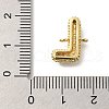 Brass Micro Pave Cubic Zirconia Letter Links X-KK-I717-04L-3