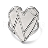 Non-Tarnish 304 Stainless Steel Open Cuff Ring Components STAS-M323-59P-2
