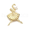 Rack Plating Brass Micro Pave Cubic Zirconia Pendants KK-D343-14G-D-1