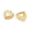 304 Stainless Steel Pave Natural White Shell Pendants STAS-N109-203G-2