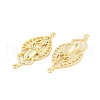 Rack Plating Brass Connector Charms KK-P269-18G-2