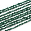 Transparent Solid Color Glass Beads Strands GLAA-L031-01-B02-1