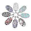 Polymer Clay Rhinestone Pendants RB-S056-15A-P-1