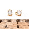 Brass Micro Pave Cubic Zirconia Pendants KK-D382-04G-01-3