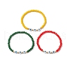 3Pcs Glass Beads Stretch Bracelets BJEW-JB11577-2