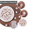 Gorgecraft 100Pcs 5 Styles Printed Wood European Beads WOOD-GF0002-23-6