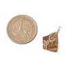Raw Rough Gemstone Copper Wire Wrapped Pendants PALLOY-JF03028-3
