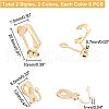 Unicraftale 32Pcs 4 Style 304 Stainless Steel Clip-on Earring Converters Findings STAS-UN0026-76-6