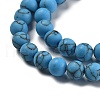 Synthetic Turquoise Beads Strands G-P387-01-6mm-01-3