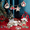 CHGCRAFT 22Pcs 11 Style Christmas Theme Natural Wood Big Pendants WOOD-CA0001-51-5