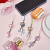 4Pcs Acrylic & Glass Mobile Straps HJEW-DR00060-5
