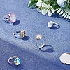 Unicraftale 54Pcs 9 Style 304 Stainless Steel Plain Edge Bezel Cups STAS-UN0024-87S-3